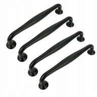 Meble modułowe i akcesoria - 4 x Uchwyt meblowy czarny 128 mm retro uchwyty do szafek szuflad do mebli - miniaturka - grafika 1