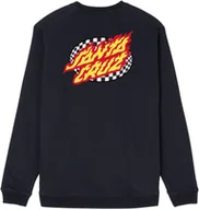 Bluzy męskie - bluza męska SANTA CRUZ OVAL CHECK FLAME CREW Black - miniaturka - grafika 1