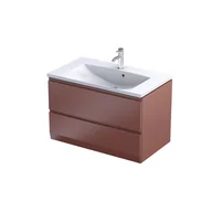 Szafki łazienkowe - Szafka łazienkowa pod umywalkę Oristo Brylant Uni 80 cm czerwony mat OR36-SD2S-80-19-V3 - miniaturka - grafika 1