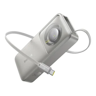 Powerbank Baseus Free2Pull 10000mAh 30W z portem USB-C i rozwijanym kablem USB-C - szary - Powerbanki Powerbank Baseus Free2Pull 10000mAh 30W z portem USB-C i rozwijanym kablem USB-C - szary - Powerbanki - miniaturka - grafika 1