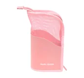 Kosmetyczki, organizery i kuferki - ECARLA KOSMETYCZKA NA PĘDZLE RÓŻOWA - miniaturka - grafika 1