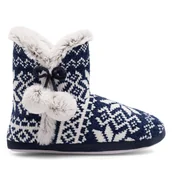 Kapcie damskie - Kapcie Home & Relax 20SDR1147 Granatowy - miniaturka - grafika 1