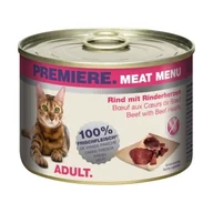 Mokra karma dla kotów - PREMIERE Meat Menu Adult Wołowina z sercami wołowymi 12x200 g - miniaturka - grafika 1