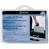 Niszczarki - materiały eksploatacyjne - Rexel Arkusze olejowe do niszczarek 12 szt - miniaturka - grafika 1