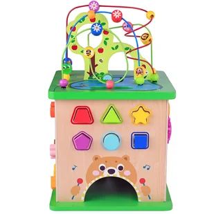 TOOKY TOY Kostka Edukacyjna Sorter Labirynt Przeplatanka Zwierzątka - Sortery dla dzieci - miniaturka - grafika 7
