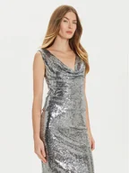 Bluzki damskie - ARTIGLI Bluzka ACCN000617 Srebrny Regular Fit - miniaturka - grafika 1