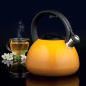 Czajniki na gaz - Czajnik z gwizdkiem Ombre 3 l musztardowy AMBITION - miniaturka - grafika 1