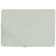 Prześcieradła - Bawełniane prześcieradło z gumką 90 x 200 cm jasnozielone JANBU - miniaturka - grafika 1