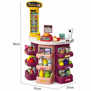 2 x SUPERMARKET SKLEP DLA DZIECI KASA WAGA KOSZYK MATADI AKCESORIA KOSZYK - Zabawy w naśladowanie dorosłych - miniaturka - grafika 1