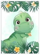 Malowanie po numerach - Norimpex Malowanie po numerach 20x20cm Dinozaur 1008243 - miniaturka - grafika 1