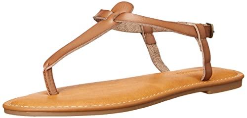 Amazon Essentials Damskie stringi na co dzień z paskiem na kostkę sandały, Grzyb brązowy, 9 US