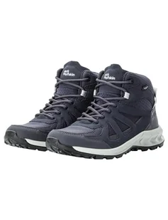 Jack Wolfskin Woodland 2 Texapore Mid W damskie buty trekkingowe, szary (Graphite), 35.5 eu - Buty trekkingowe damskie - miniaturka - grafika 1