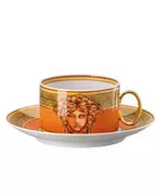 Filiżanki - ROSENTHAL Złoto-pomarańczowa filiżanka do herbaty Medusa Orange Coin - miniaturka - grafika 1