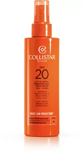 Collistar Smart Sun Protection Tanning Moisturizing Milk Spray SPF20 preparat do opalania ciała 200 ml unisex - Balsamy i kremy do opalania - miniaturka - grafika 2