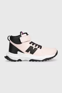 Buty dla dziewczynek - New Balance buty zimowe skórzane dziecięce GT800TP3 kolor różowy - grafika 1