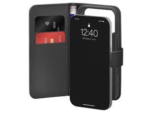 Etui z klapką PURO Wallet Stand do iPhone 17 Pro Czarny - Etui i futerały do telefonów - miniaturka - grafika 1