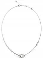 Naszyjniki - Guess Oh My G srebrny naszyjnik literka G kryształki JUBN04509JW - miniaturka - grafika 1