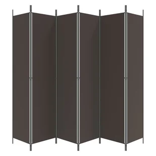 Lumarko Parawan 6-panelowy, brązowy, 300x220 cm, tkanina! - Parawany - miniaturka - grafika 5