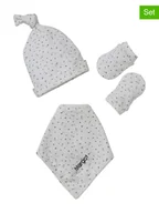 Czapeczki dla niemowląt - vertbaudet 3-częściowy zestaw zimowy w kolorze kremowym - miniaturka - grafika 1