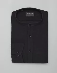 koszula limina 00409 długi rękaw czarny tailored fit - Koszule męskie - miniaturka - grafika 1