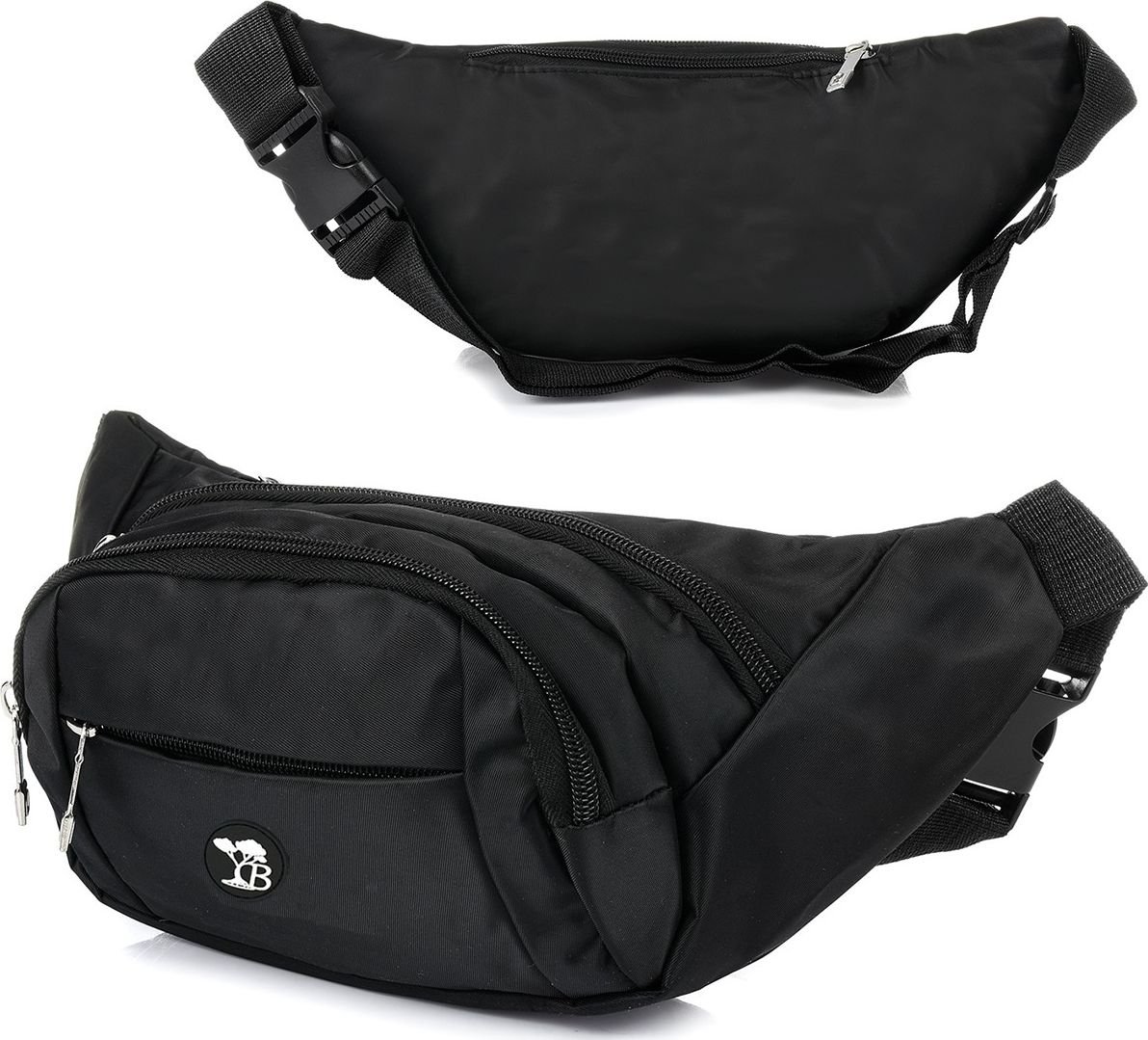 Beltimore Saszetka nerka UNISEX kodura pojemna solidna czarna C28