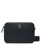 Torebki damskie - Tommy Hilfiger Torebka Th Logotape Camera Bag AW0AW17229 Granatowy - miniaturka - grafika 1