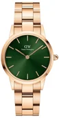 Zegarki damskie - Zegarek Daniel Wellington DW00100421 Iconic Link Emerald 28 mm - miniaturka - grafika 1