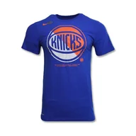 Koszulki męskie - Koszulka Nike Dri-Fit NBA New York Knicks Logo T-shirt - AT0433-495-S - miniaturka - grafika 1