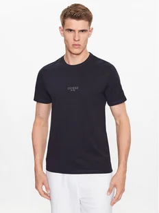 Guess T-Shirt M2YI72 I3Z14 Granatowy Slim Fit - Koszulki męskie - miniaturka - grafika 1