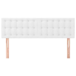 Lumarko Zagłówki do łóżka, 2 szt, białe, 72x5x78/88 cm, sztuczna skóra! - Inne meble do sypialni - miniaturka - grafika 4