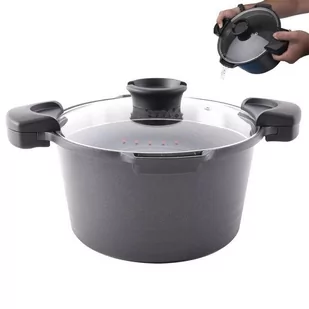 Orion Garnek z pokrywką 5,5 l Metal+Szkło - Garnki - miniaturka - grafika 1
