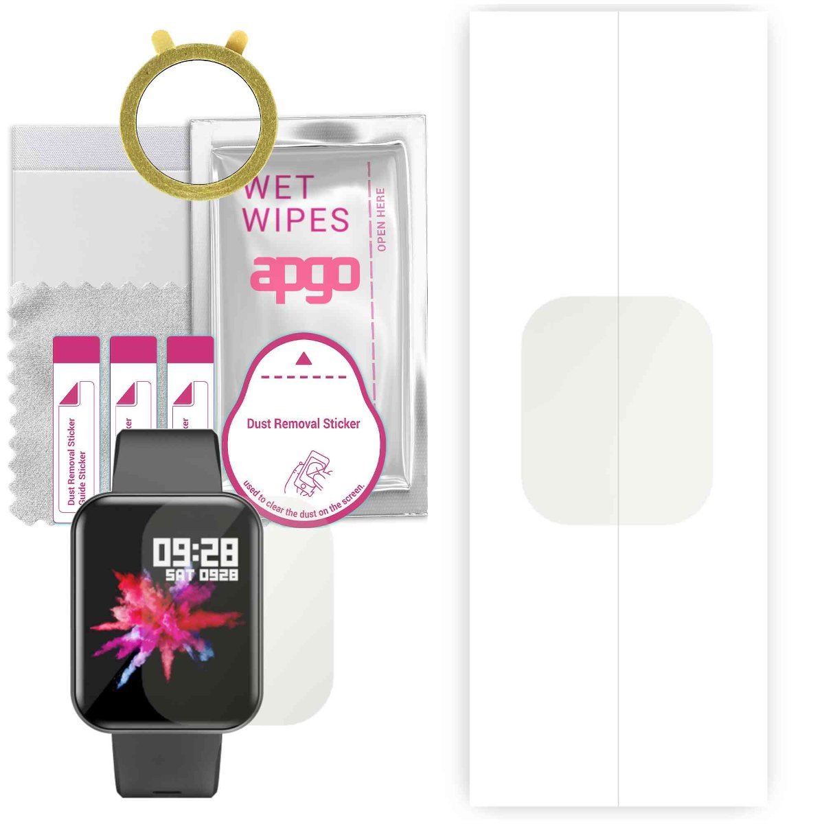 1x Folia hydrożelowa MATOWA do Lenovo Carme 2 - apgo Smartwatch Hydrogel MATTE Protection Ochrona na ekran smartwatcha