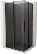 Kabiny prysznicowe - Mexen Velar Duo kabina prysznicowa rozsuwana 100x90 cm, grafit, miedź szczotkowana - 871-100-090-42-65 - miniaturka - grafika 1