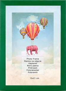 Ramka na zdjęcia 15x21 cm, drewniana, zielona - Ramki na zdjęcia - miniaturka - grafika 1