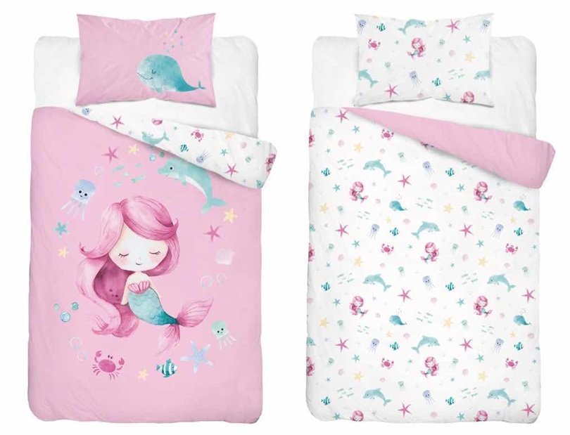 Pościel bawełniana 90x120 5512a syrenka