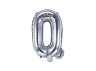 Balony i akcesoria - Party Deco Balon foliowy litera "Q&quot srebrna 35 cm FB2M-Q-018 - miniaturka - grafika 1