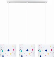 Lampy sufitowe - Solar Lampa wisząca do pokoju dziecięcego 3płomienna kolorowe kropki - miniaturka - grafika 1