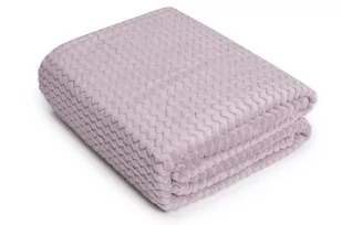 Koc 160 x 200 Mikrofibra Zygzak Wytłaczana Wrzos - Koce - miniaturka - grafika 2