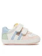 Buty dla dziewczynek - Tommy Hilfiger Sneakersy Flag Low Cut Velcro T0A9-33720-1528 Biały - miniaturka - grafika 1