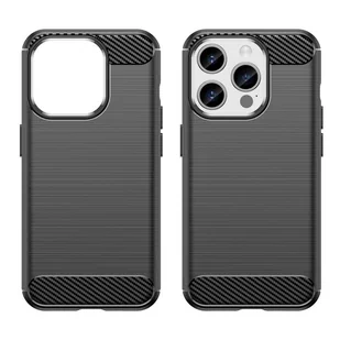 Etui APPLE IPHONE 15 PRO Nexeri Carbon Pancerne czarne - Etui i futerały do telefonów - miniaturka - grafika 1
