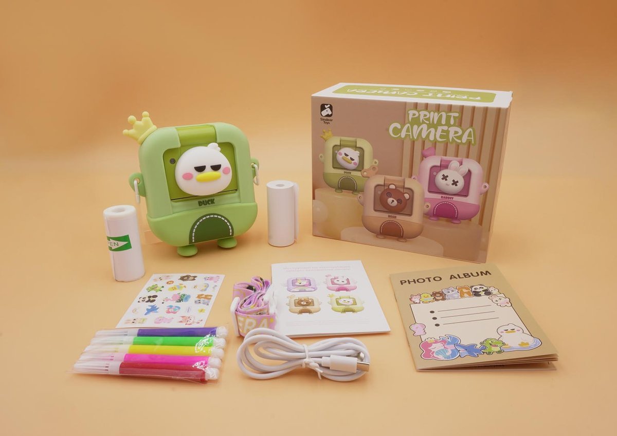 Kaczka w Obiektywi Aparat z Funkcją Drukowania Zdjęć