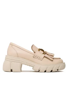 Badura Loafersy PALMI-23SS11171 Beżowy - Półbuty damskie - miniaturka - grafika 1