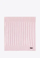 Apaszki i szaliki męskie - Komin damski z błyszczącą nitką pudrowy róż - miniaturka - grafika 1