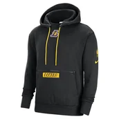 Bluzy męskie - Męska Bluza Nike NBA Los Angeles Lakers Luźna Ciepła DN4706-010 S - miniaturka - grafika 1