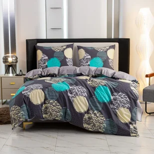 Cotton World Pościel bawełniana 160x200 3cz QM2731 abstrakcja - Pościel - miniaturka - grafika 1