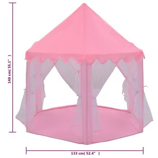 Namiot dla księżniczki z 250 piłeczkami, różowy, 133x140 cm Lumarko! - Namioty i tipi dla dzieci - miniaturka - grafika 9