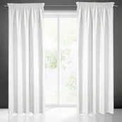 Zasłony - Biała lekka zasłona prosta 140x270 żabki - miniaturka - grafika 1