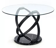 Stoły - Stół ELIOR Azis, czarny, 77x122x122 cm - miniaturka - grafika 1