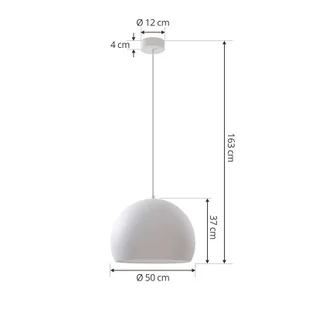 Lampa wisząca LED Lucande Lythara, biała, Ø 50 cm, aluminium - Lampy sufitowe - miniaturka - grafika 2