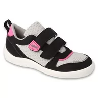 Buty dla dziewczynek - Befado obuwie dziecięce black/grey 452Y002 białe - miniaturka - grafika 1